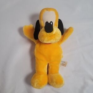 Vintage Disneyland Walt Disney World Pluto Plush Hand Puppet 12"